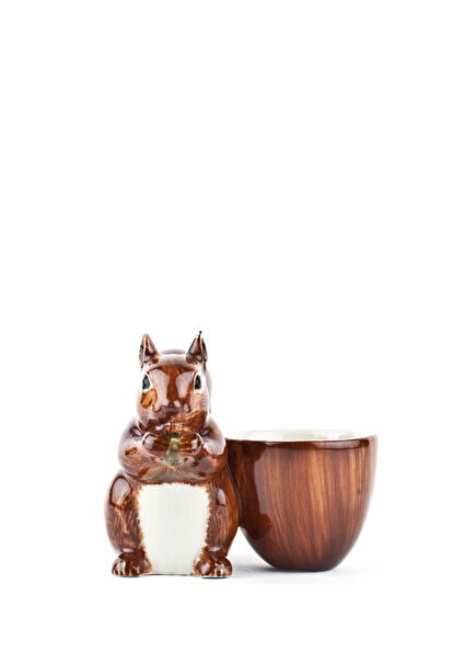 Squirrel Figured Ceramic Egg Holder
