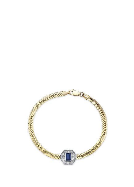 Arte 14 Ayar Sarı Altın Kadın Pırlanta Bilezik