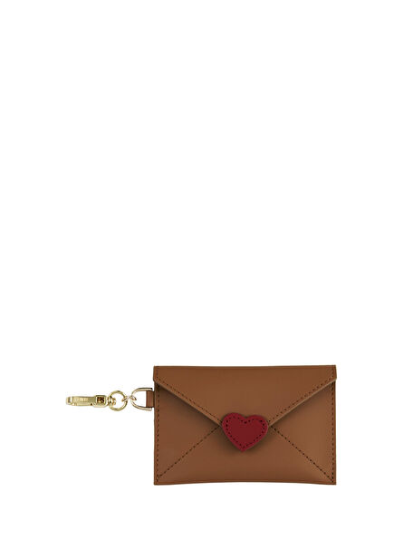 Love Kahverengi Kadın Deri Charm Kartlık