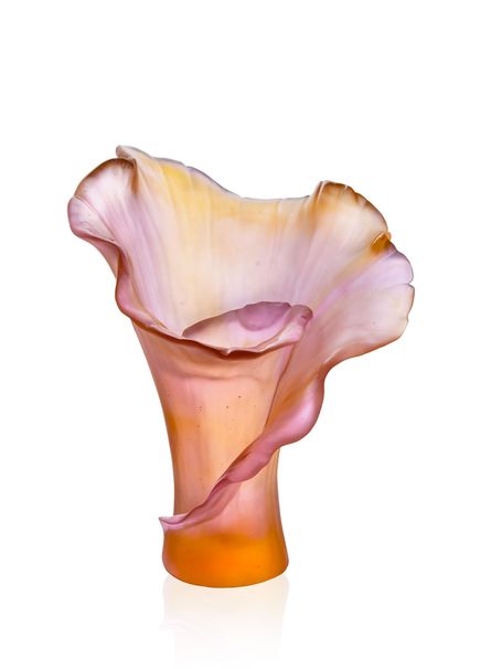 Arum Medium Amber Crystal Vase