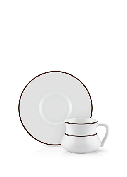 Alala 6-piece Bone China Porcelain Turkish Coffee Cup Set