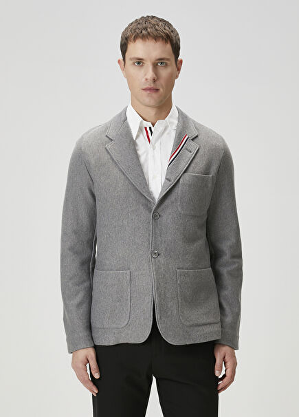 Grey Knit Jacket