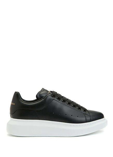 Oversized Siyah Kadın Deri Sneaker