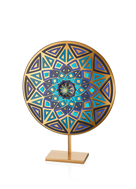 Triangle Ayaklı Dekoratif Çok Renkli Cam Pano 28 cm 9-03010546