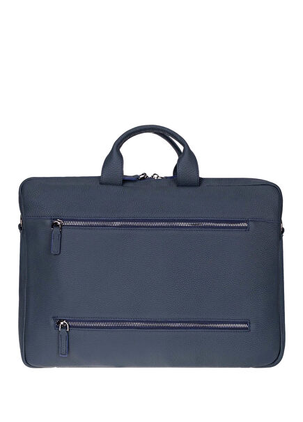 Urban Shell Pro 16" Midnight Navy Hakiki Deri Laptop Macbook Çantası