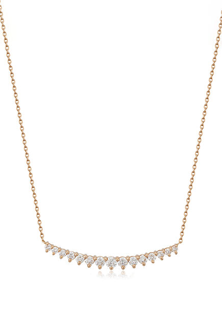 Women's Gold Necklace With Diamonds