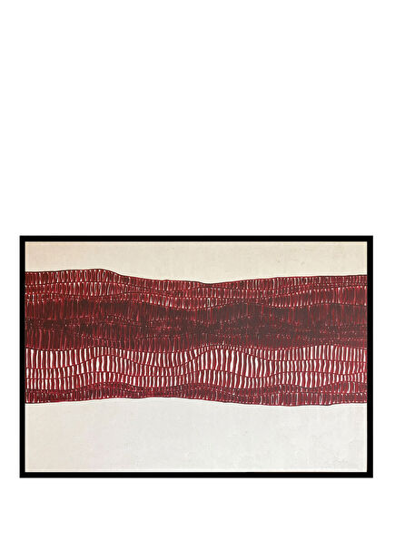Red Textures Akrilik El Yapımı Tablo