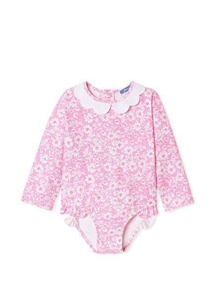 Pink Long Sleeve Baby Girl Swimsuit