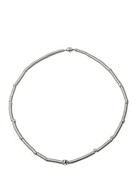 Onsra Gri Doğal Taşlı Erkek Kolye