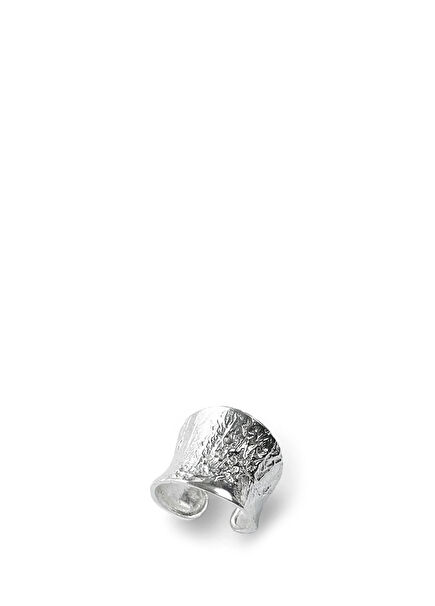 Crumpled Plate 925 Sterling Silver Women's Ring