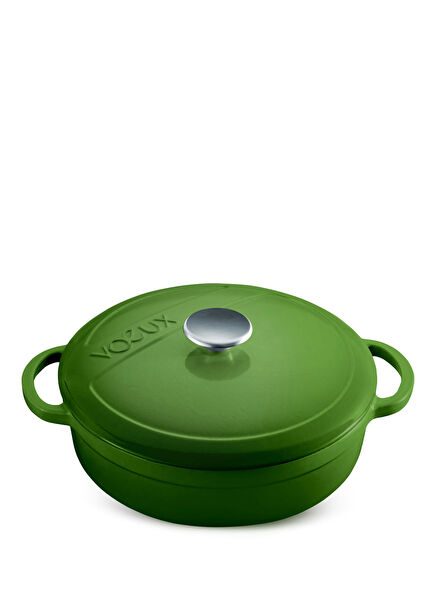 Kitchenware Foret Sığ Yeşil Döküm Tencere 28 cm 