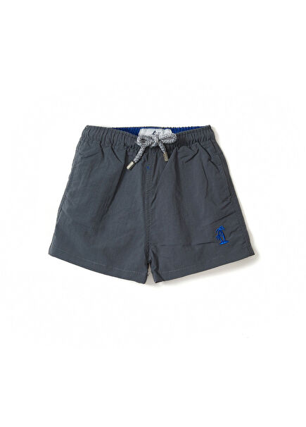 Solid Grey Kids Swimsuit