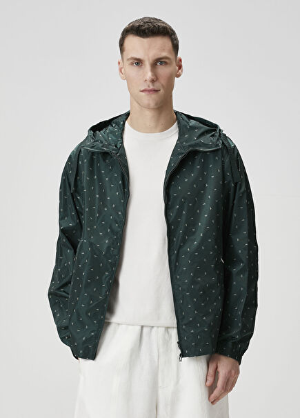 Koyu Yeşil Kapüşonlu Sweatshirt