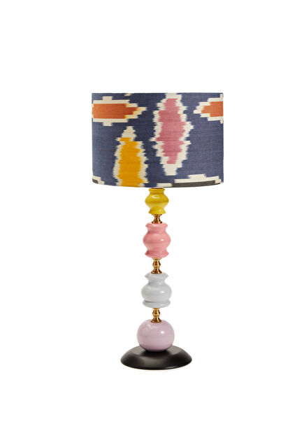 Çok Renkli Desenli Abajur
