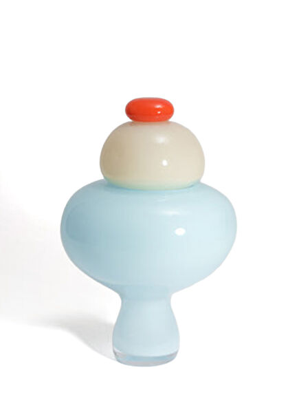 The Jar Mega Blue Glass Vase