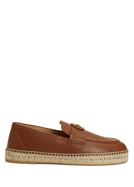 Palm Avenue Brown Men's Leather Espadrille