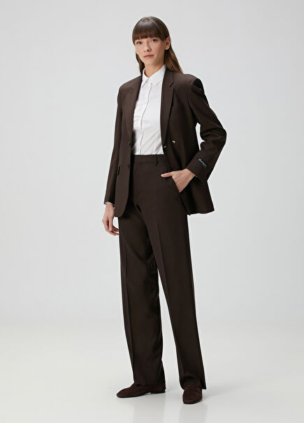 Dark Brown Wool Pants