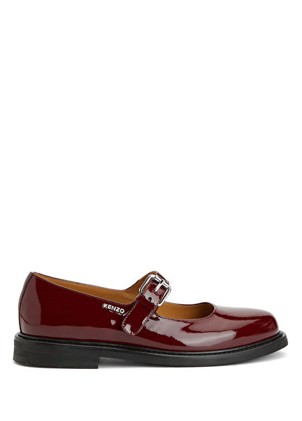 Meary Burgundy Leather Ballet Flats