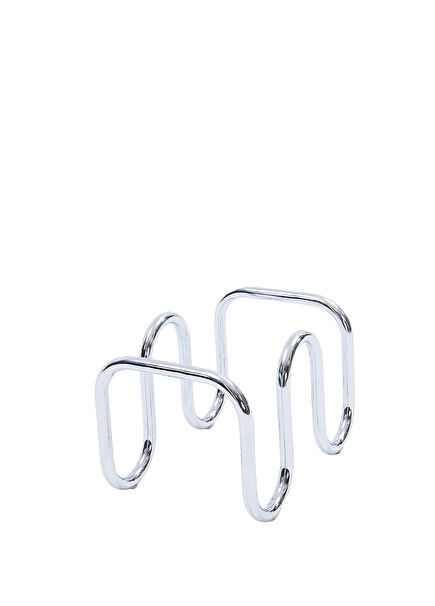 Layer Metal Silver Magazine Rack
