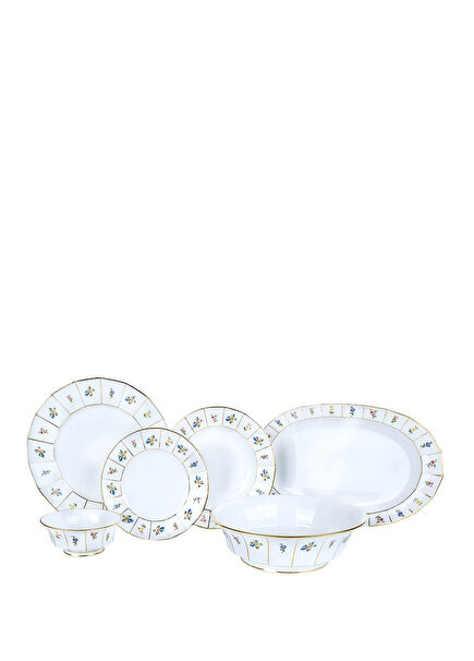 Grecque Mille Fleurs 51 Parça 12 Kişilik Porselen Yemek Takımı