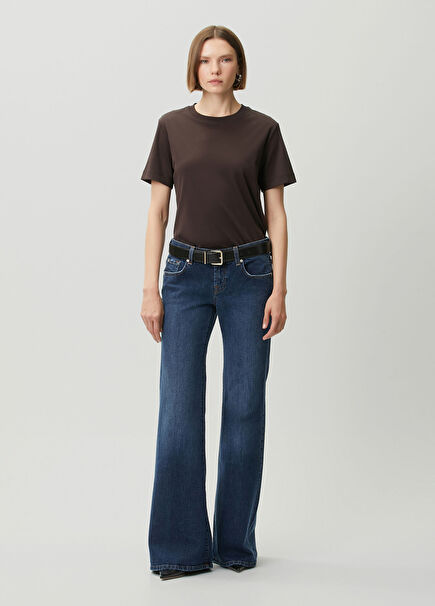 Navy Blue Flared Jeans