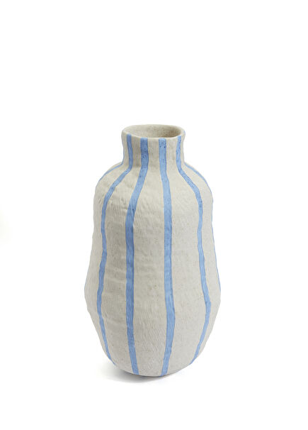 Organic Cream Blue Vase