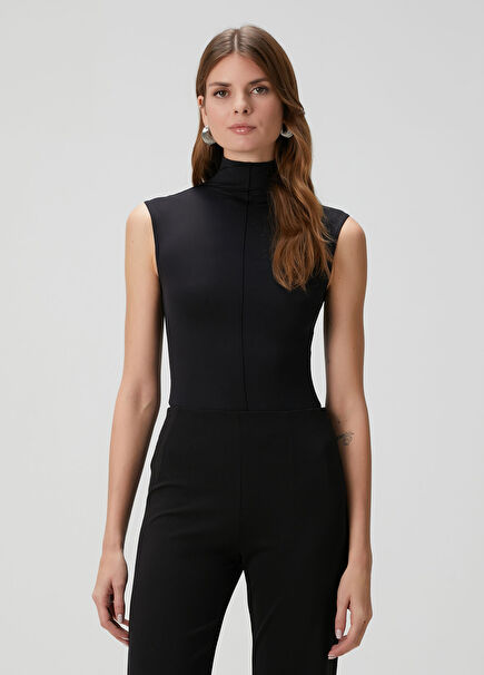 x Rosie Huntington Black Bodysuit