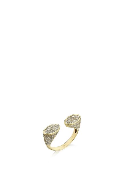 14K Gold Women's Ring with Fertha Pave Diamonds