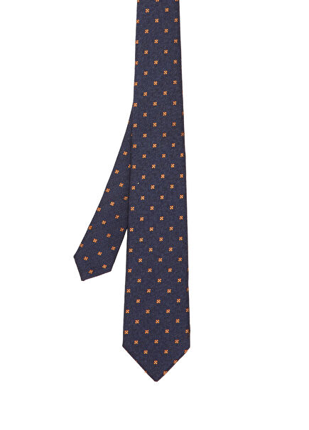 Navy Blue Wool Tie