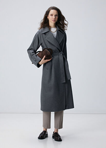 Limited Gray Melange Wool Coat