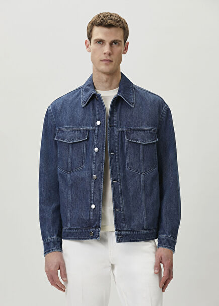 Navy Blue Denim Jacket
