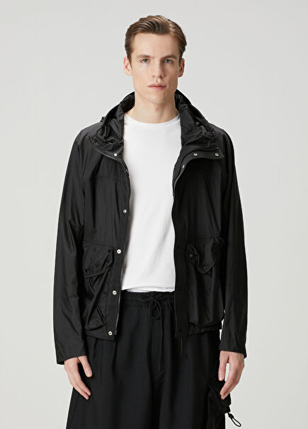 Skye Ten Siyah Kapüşonlu Anorak Mont