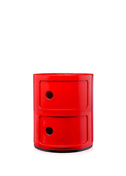Componibili 2 Drawer Red Module Nightstand