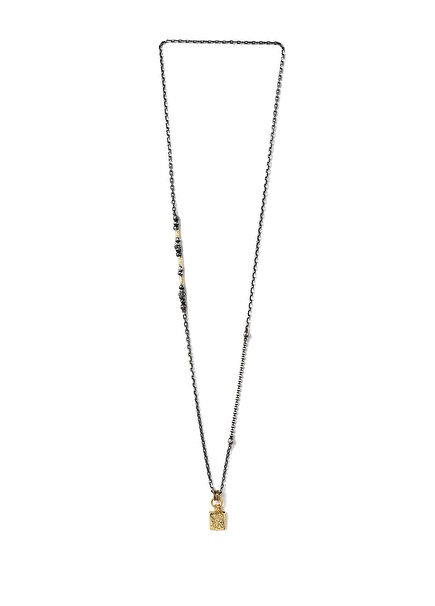 Gladiator 925 Sterling Silver 22K Gold Plated Silver Necklace