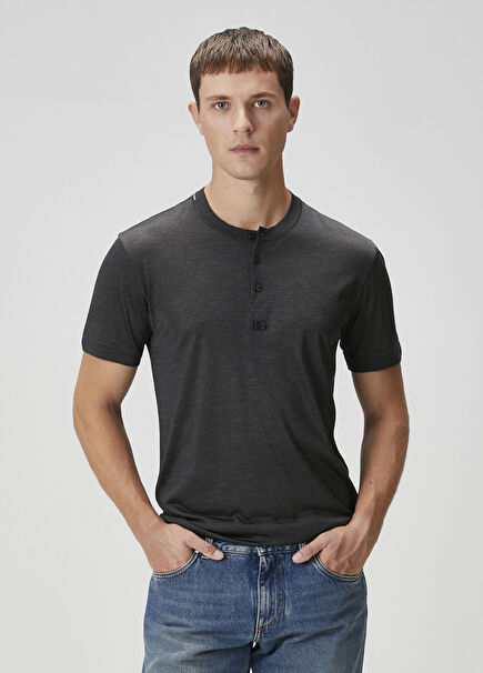 Antrasit İpek T-shirt
