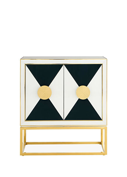 Op Art Black White Cabinet