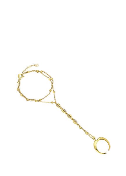 18K Micron Gold Plated Female Şahmeran Over 925 Sterling Silver