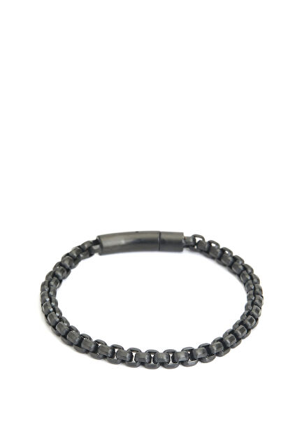 Black Men's Chain Steel Bracelet