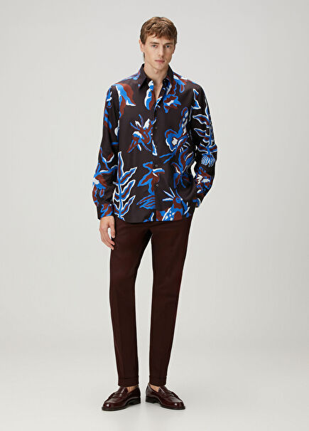 Burgundy Organic Cotton Pants