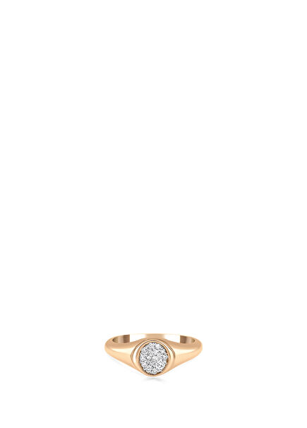 14K Gold Women's Ring with Petite Diamonds