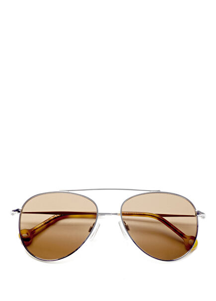 HS665 Gümüş Metal Erkek Güneş Gözlüğü