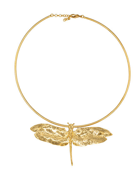 Dragonfly Royal Choker 22K Gold Plated Women's Necklace