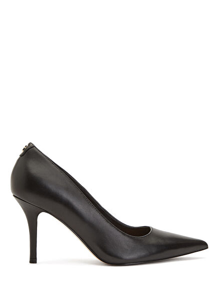 Prindy Black Leather Stiletto
