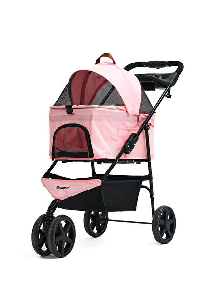 Venus Pink Cat and Dog Transport Trolley
