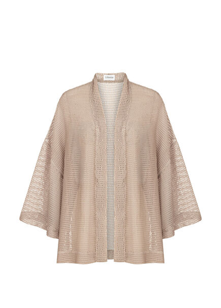 Carmen Cinnamon Loose Fit Long Sleeve Women's Kimono Top