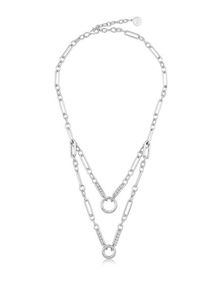 Charm Chain Women's Silver Necklace