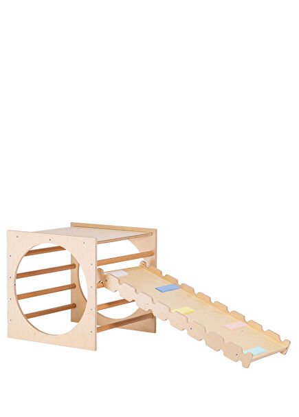 Montessori Wooden Children's Pikler Square and Ramp Double Set