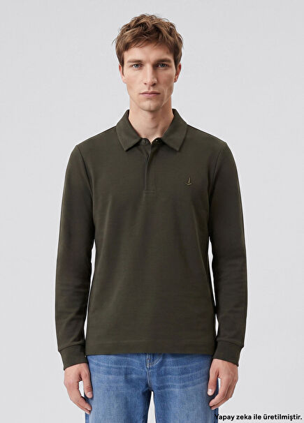 Comfort Fit Khaki Polo T-Shirt
