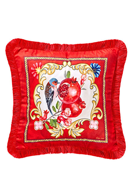 La Dolce Vita Kırmızı Bej 45x45 cm Dekoratif Yastı