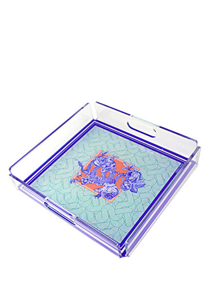 Rose Of Medusa Square Acrylic Tray